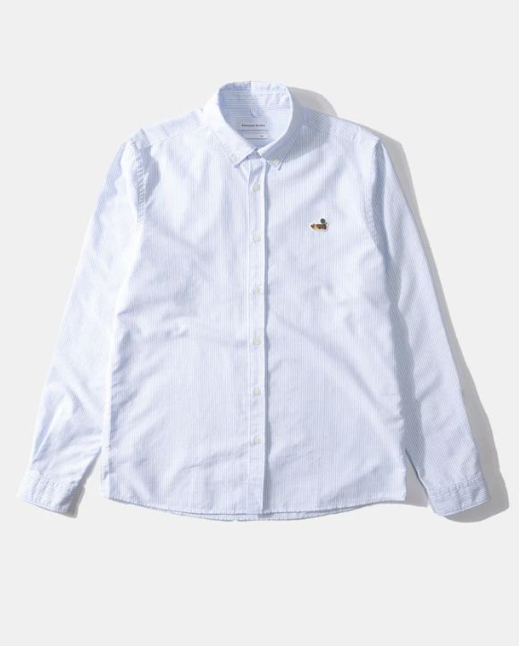 Camisa Edmmond Duck rayas azul cielo